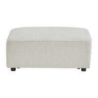 SITZHOCKER - 1 Person - samt - beige Mecodi - Beige, Kunststoff/Textil (100/45/70cm) - Vente-Unique