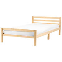 POSTEL s roštem 120/200 cm Borovicové dřevo Světle hnědá Echallon - hnědá/světle hnědá, dřevo (120/200cm) - Beliani
