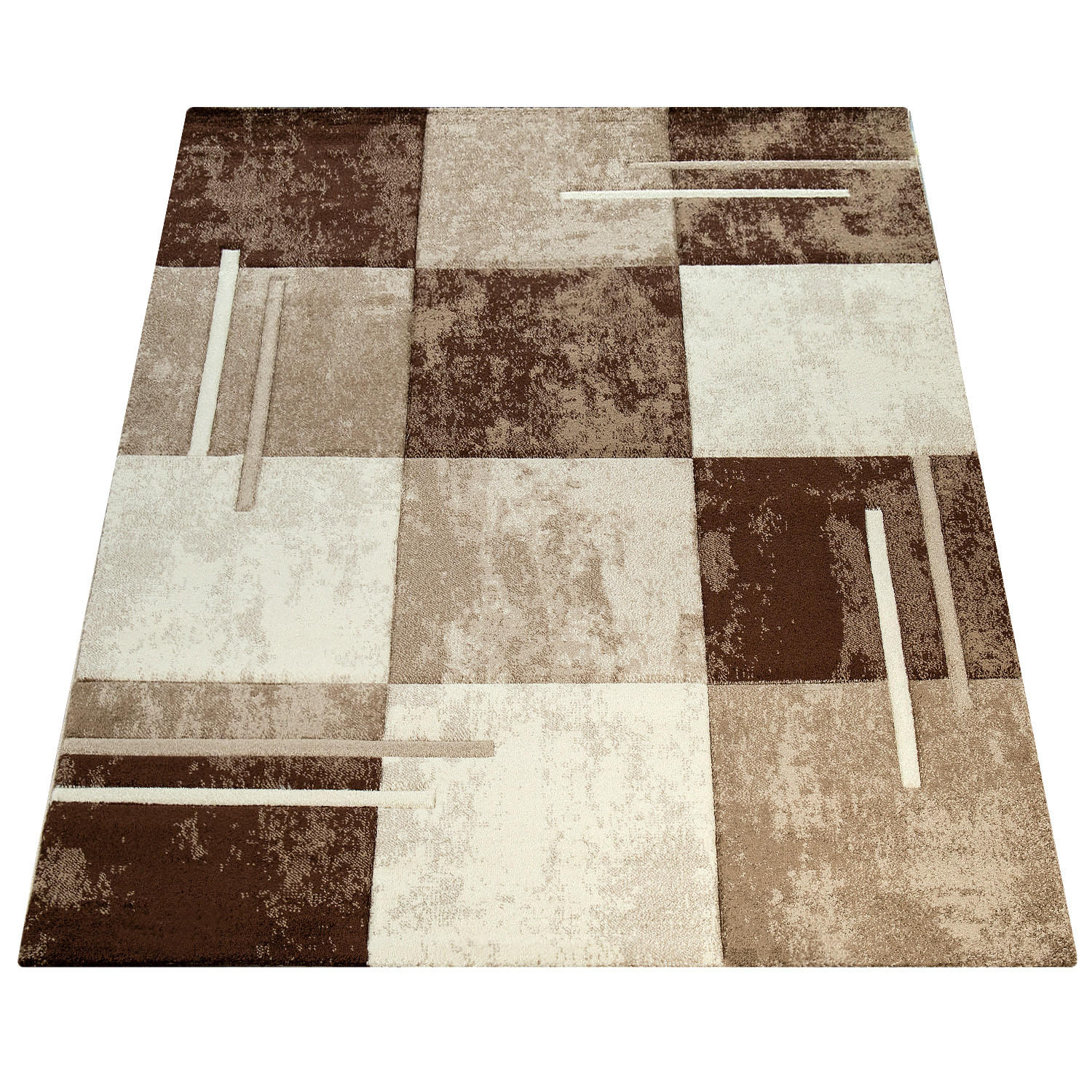 Paco Home Kurzflorteppich Braun 80x300 cm