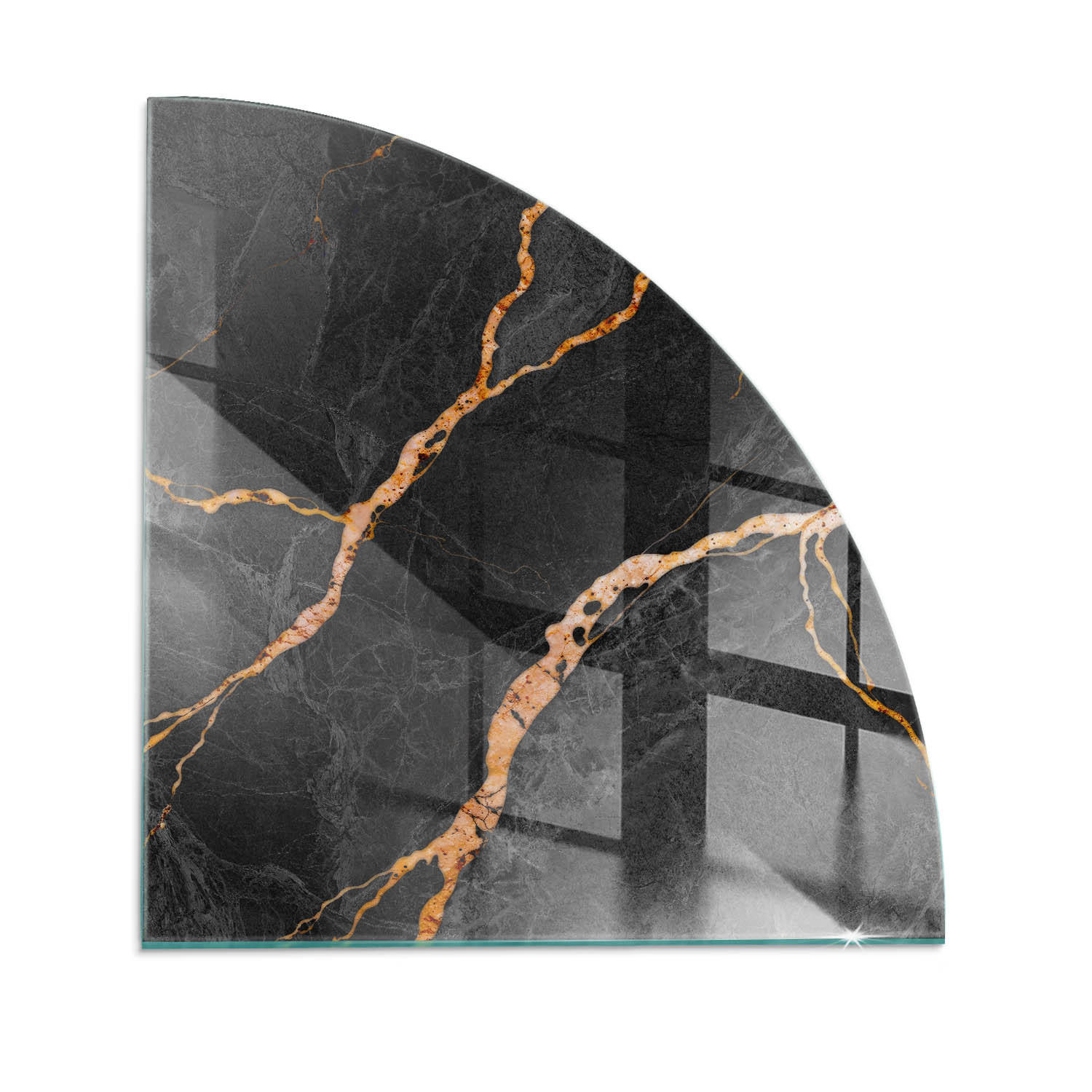 ArtPrintCave Glasplatte Schwarz 100x100x0.4 cm