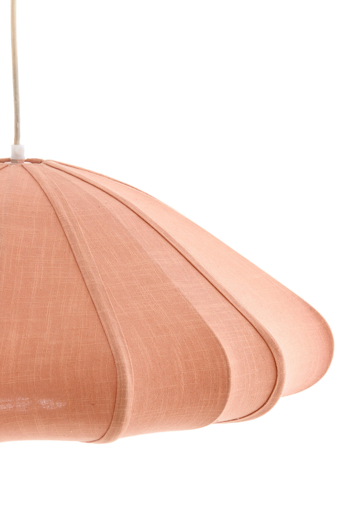 HÄNGELAMPE Cesano Rosa Ø64/25 cm - Koralle, Textil (64/64/25cm) - Light & Living