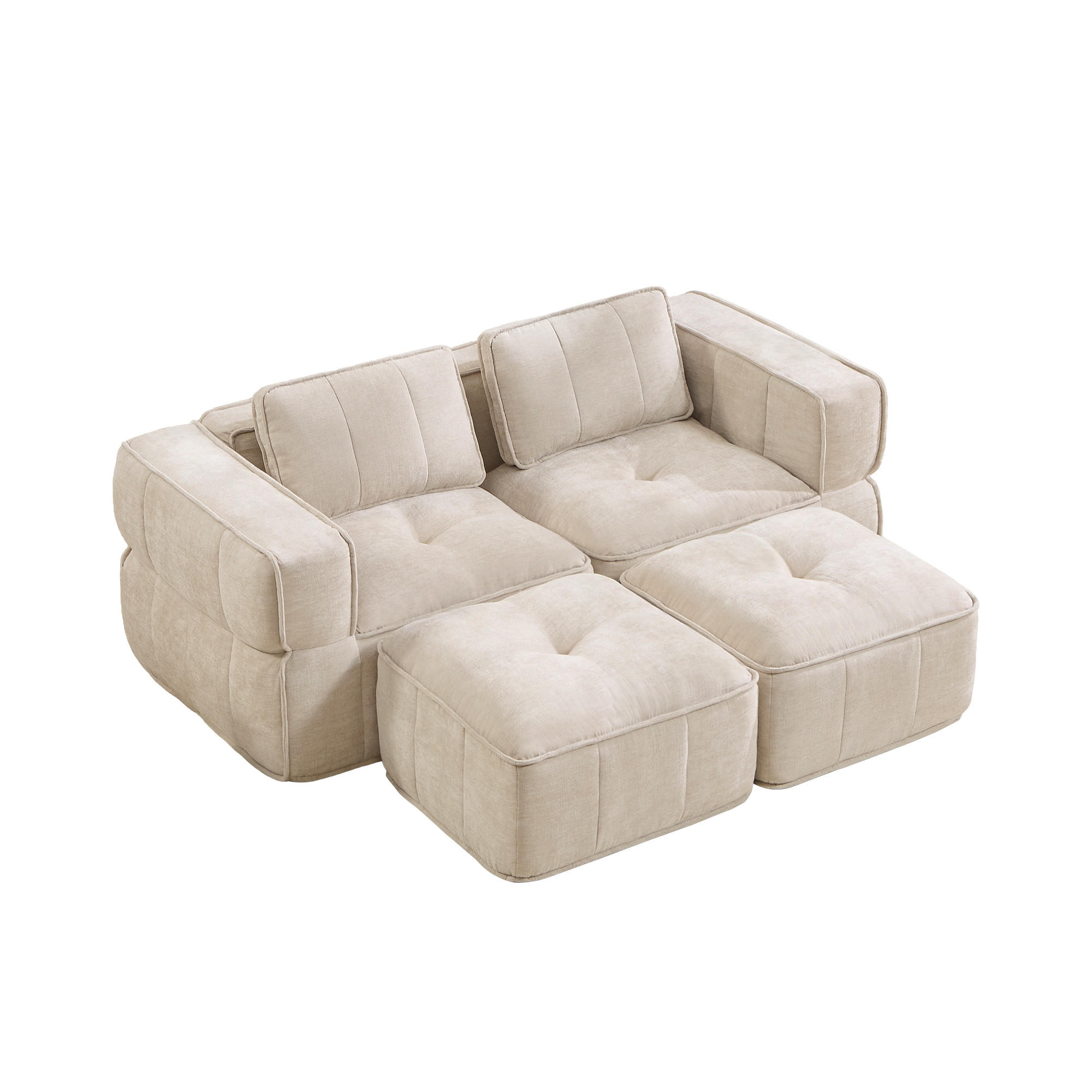 ComfortXL 2-Sitzer-Sofa Beige 162x67x198 cm