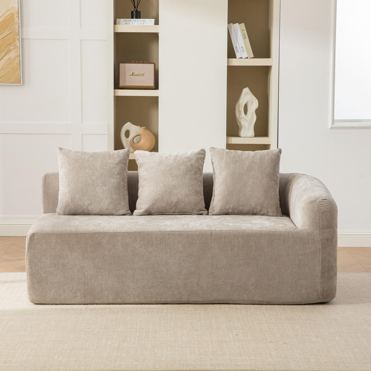SOFAELEMENT DE-35127 rechte mit Chenille-Bezug Grau - Grau, Textil (99/80.5/171.5cm) - ComfortXL