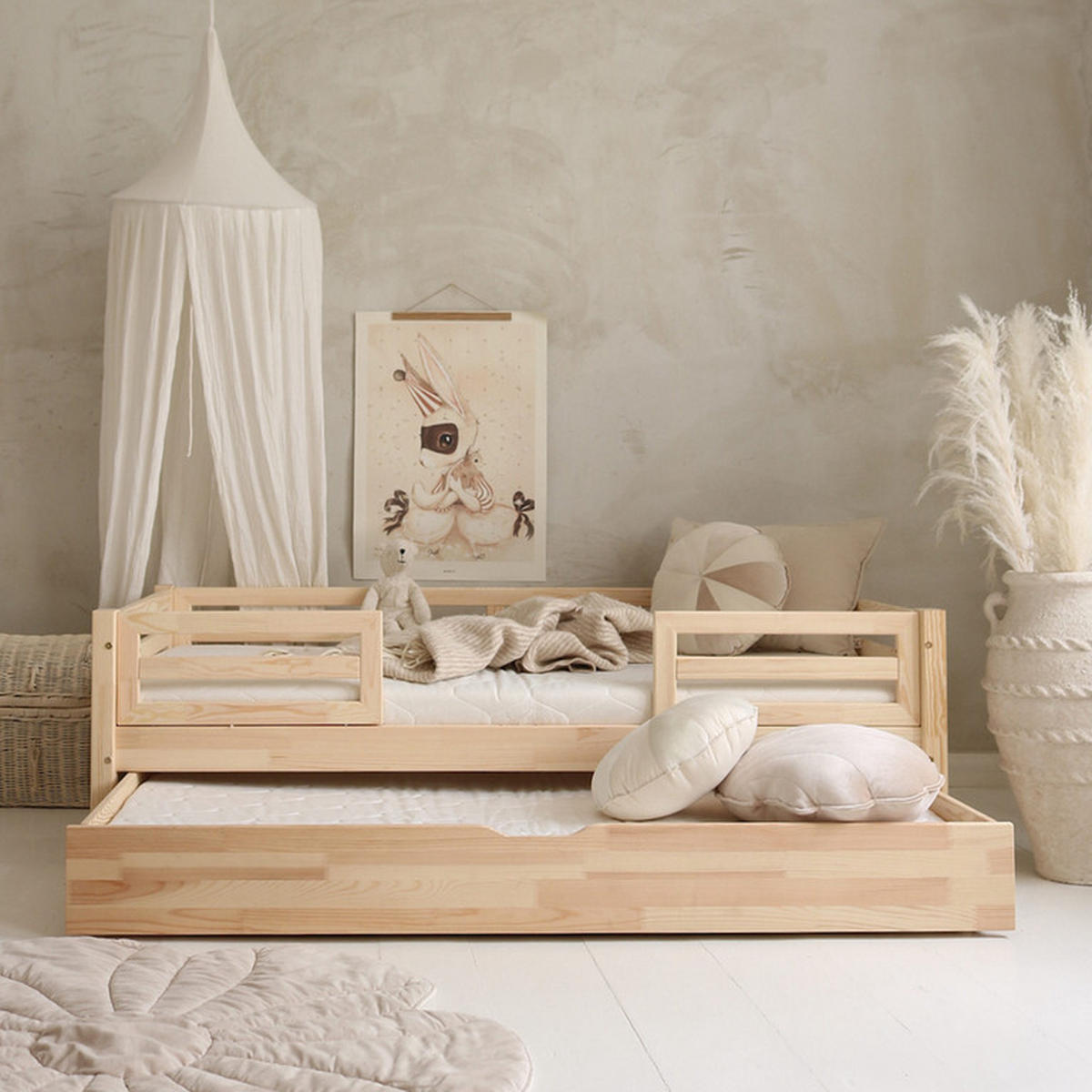 POSTEL 90/190 Myléna Přírodní dřevo - hnědá, dřevo (90/190cm) - Petits-meubles