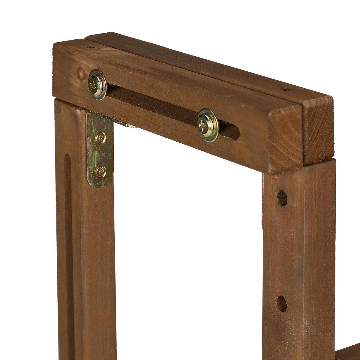 BALKONKLAPPTISCH - Dunkelbraun, Holz/Metall (66/69.5/55cm) - Relaxdays