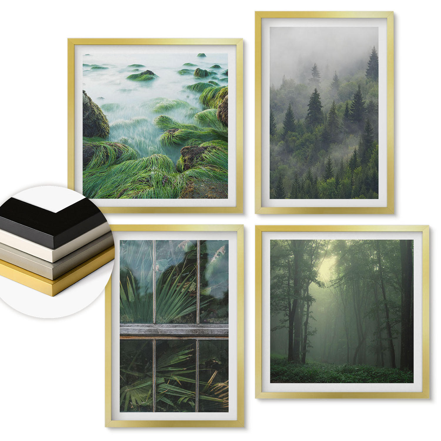 ArtPrintCave Wandbilder Gold 50x50 cm
