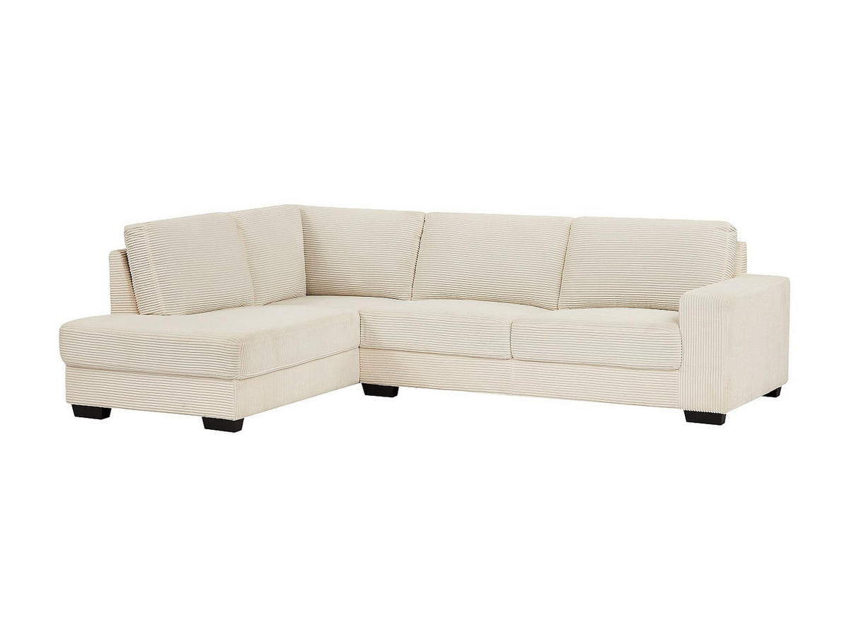 SOFA ohne Schlafmöglichkeit - 5 Personen-Sitzer - Samt - Beige - - Beige, Textil (282/85/208cm) - Vente-Unique