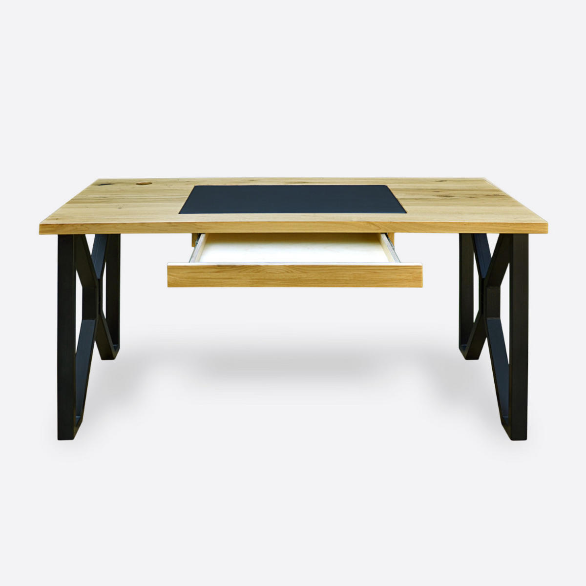 SCHREIBTISCH mit Schubladen zum Büro GORAN I - Eichefarben, Holz (70/150/75cm) - Rawood Furniture