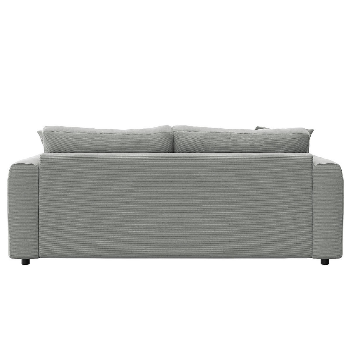 2,5-SITZER SOFA - Schwarz/Grau, Kunststoff/Textil (189/79/106cm) - home24