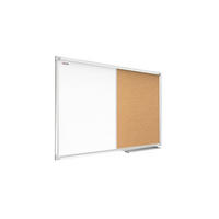 KOMBITAFEL Whiteboard und Kork-Pinnwand mit Alurahmen 90x60cm - Weiß, Metall (90/60/1.4cm) - ALLboards