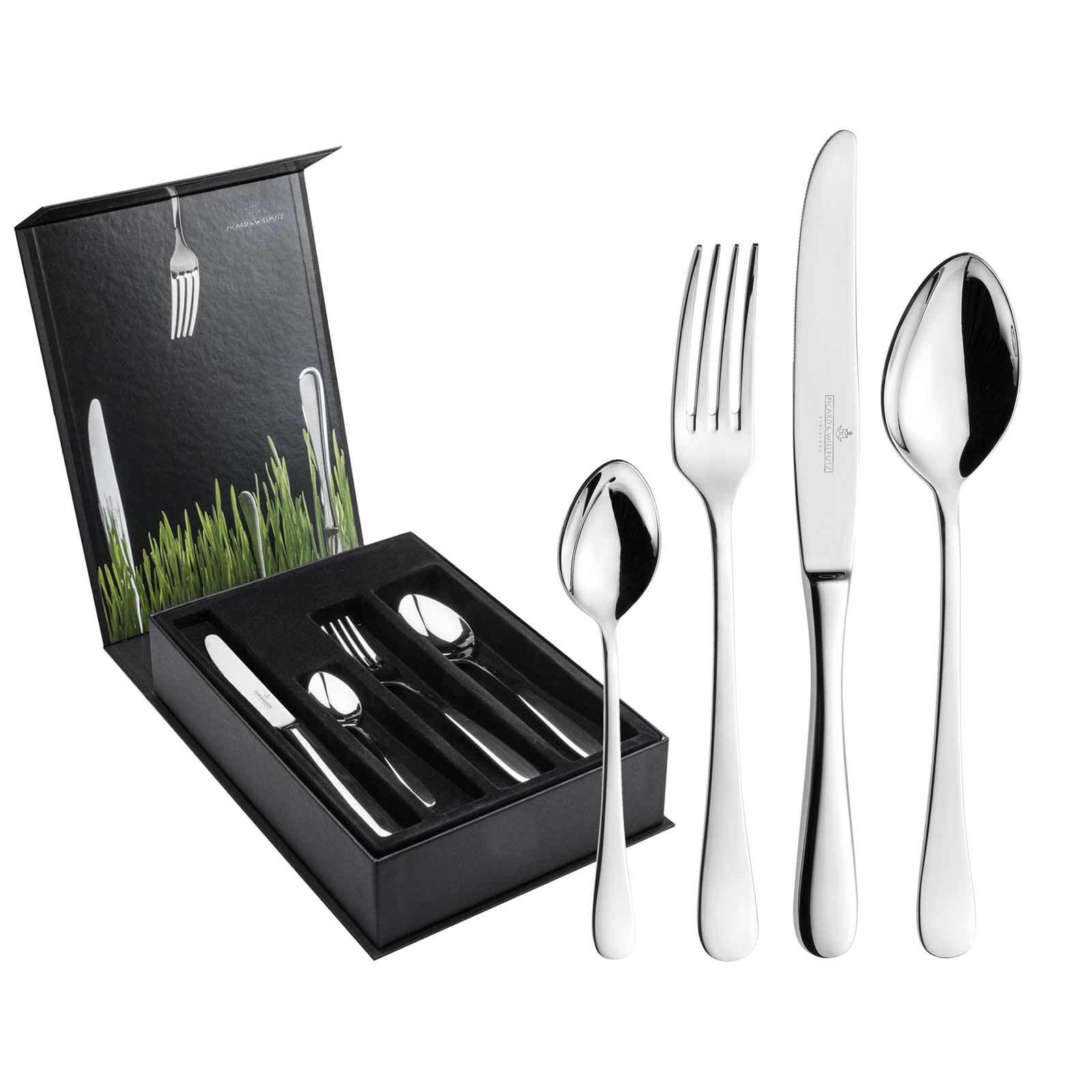 TAFELBESTECK INKL. BESTECKBOX Charisma silber 24er Set - Silberfarben, Metall - Picard & Wielpütz