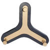 WANDAUFHÄNGER Hugo mit 3 Haken, goldenes Metall und schwarze Eiche, 6/18/20 cm - Goldfarben/Schwarz, Holz (18/20/6cm) - WOODEK