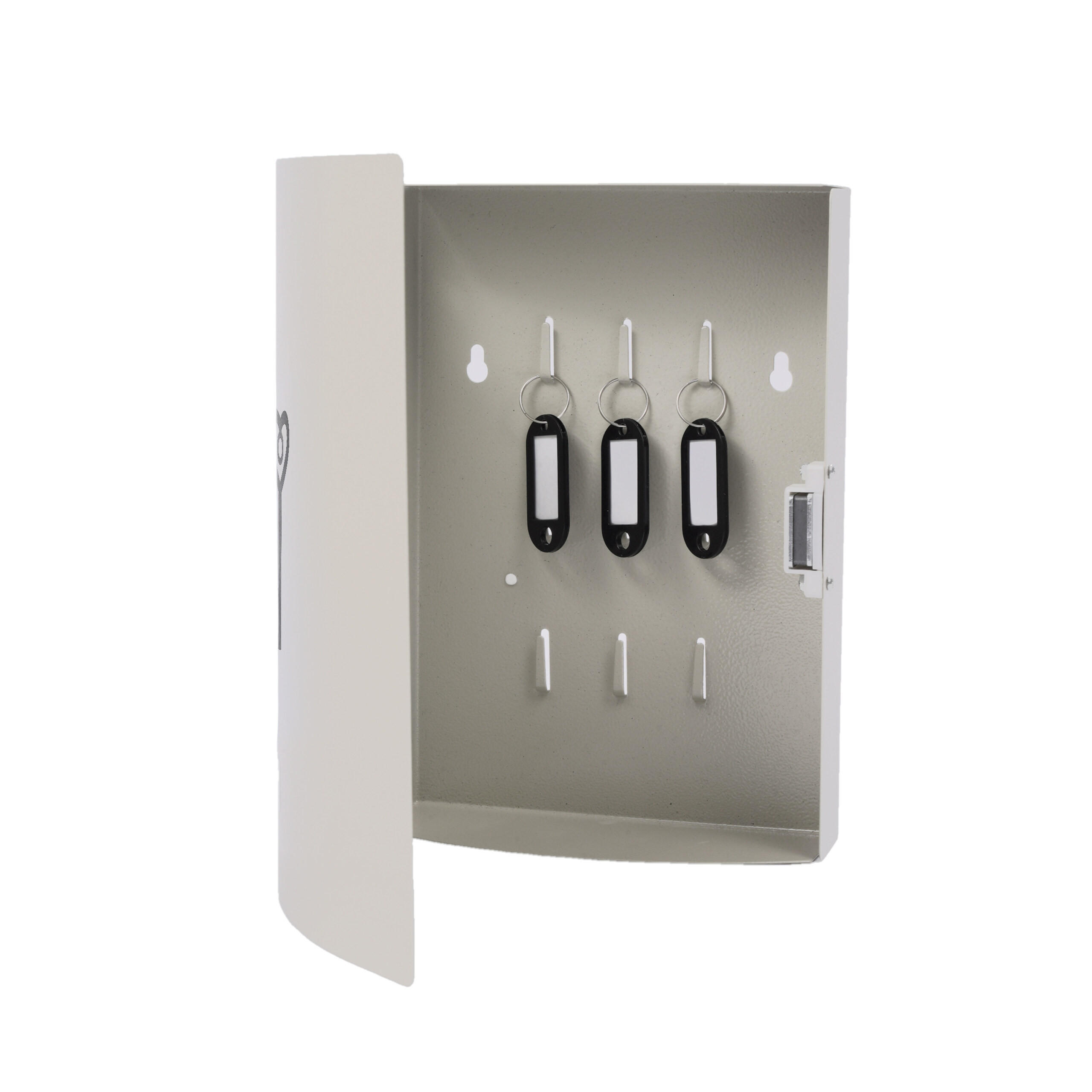 SCHRÁNKA na klíče - bílá, kov (21/24/6.5cm) - Relaxdays