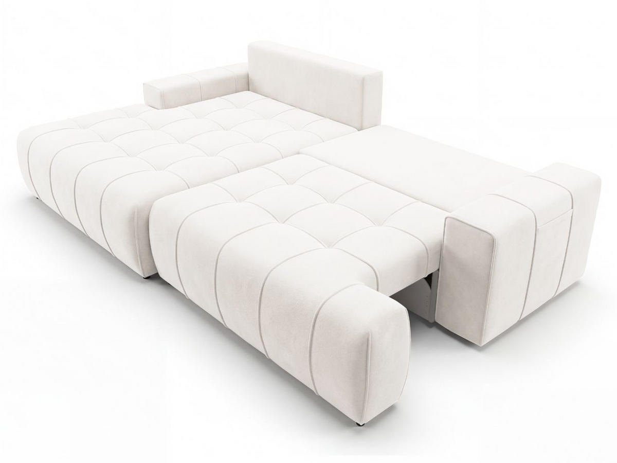 ECKSOFA Tulio Creme Links - Creme, Holz/Textil (270/165cm) - Graingold