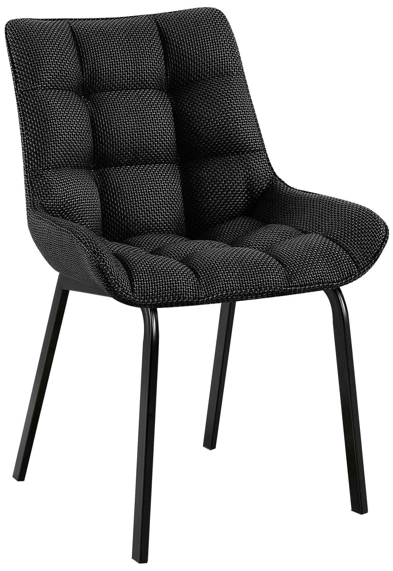 STUHL Stoff titangrau - Graubraun/Schwarz, Textil/Metall (58/84/57cm) - CLP