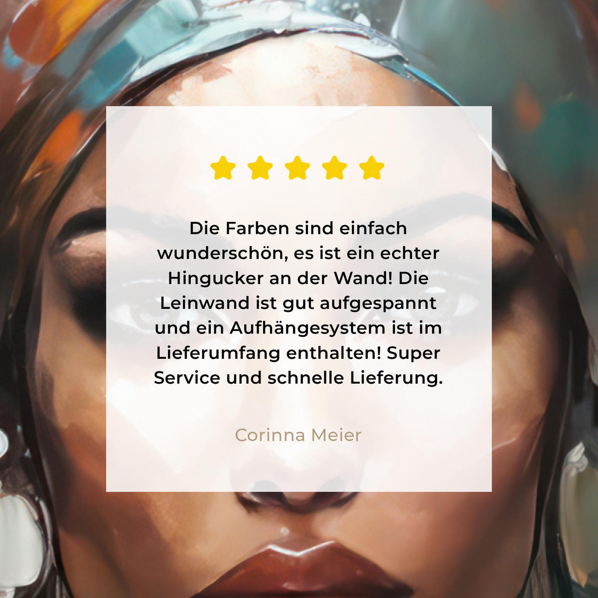 LEINWANDBILD Frau - Kunst - Schmuck - Porträt 30x40 cm - Blaugrau, Textil (30/40cm) - MuchoWow