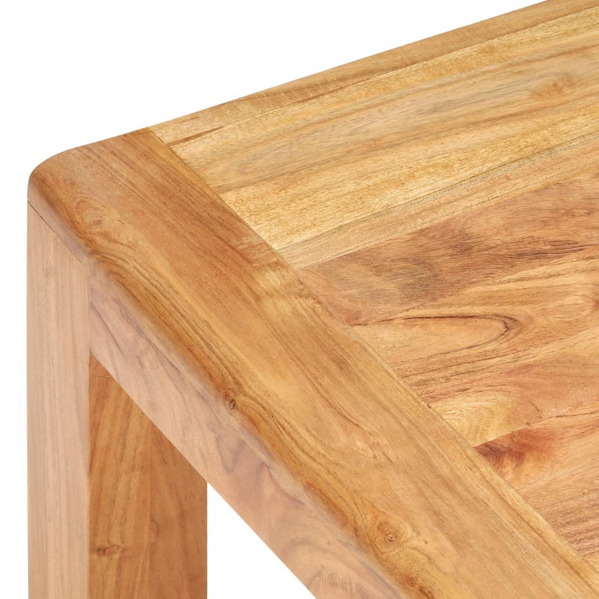 COUCHTISCH 110x60x35 cm Massivholz mit Honigfarbenem Finish - Weiß, Holz (110/60/35cm) - furnicato