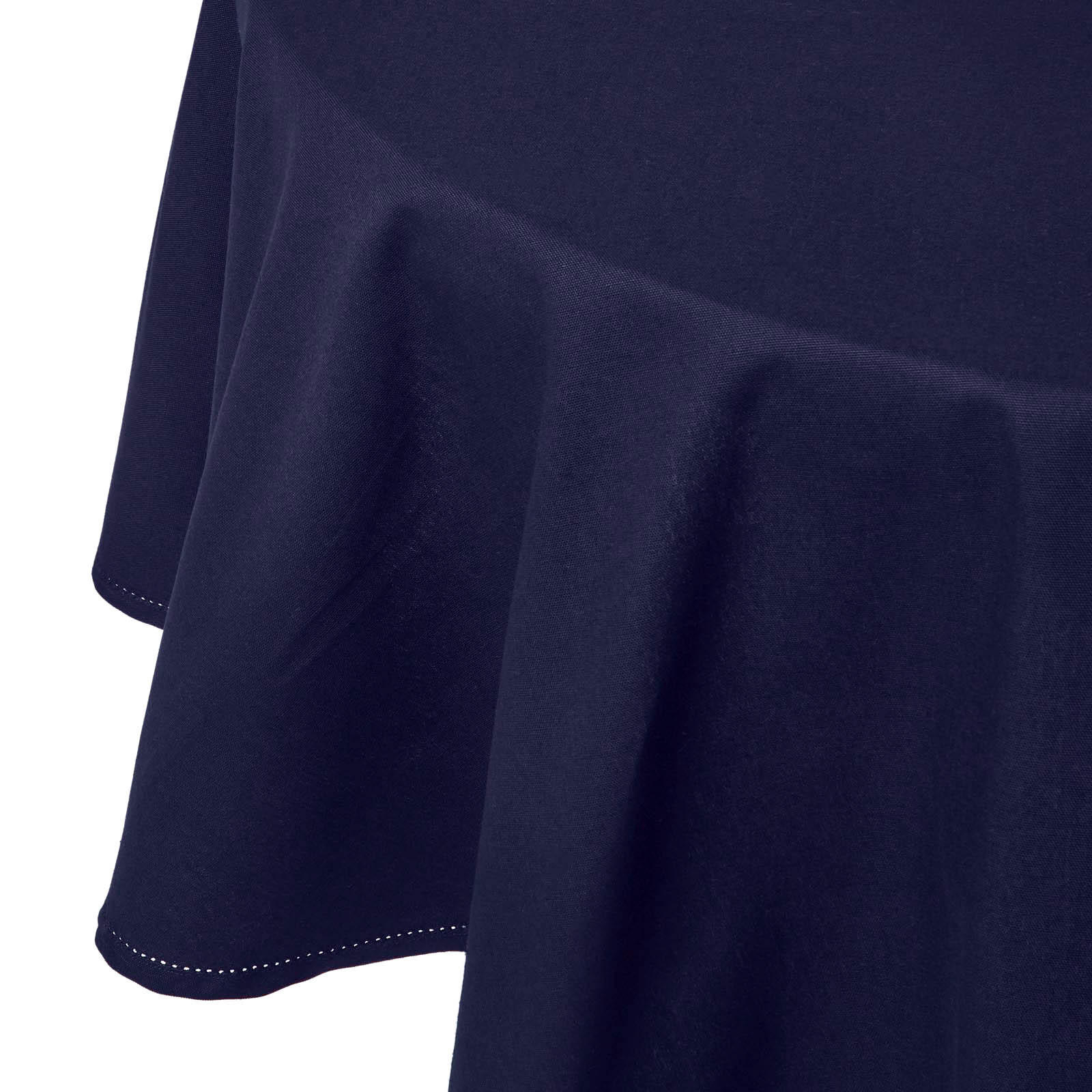 TISCHDECKE dunkelblau rund 178 cm, 100% Baumwolle - Dunkelblau, Textil (178/178cm) - Homescapes