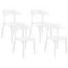 GARTENSTÜHLE 4er-Set Kunststoff weiß Gubbio - Weiß, Kunststoff (50/76/49cm) - Beliani
