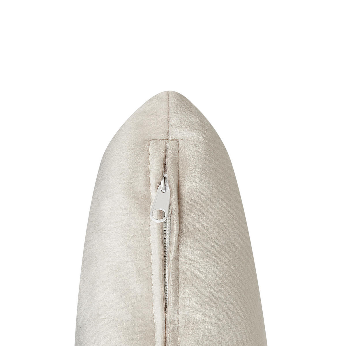 ČALOUNĚNÉ LEHÁTKO CHAISE LONGUE LEVOSTRANNÉ Sametová látka Světle béžové Ivry - černá/béžová, textil (152/72/62cm) - Beliani