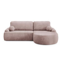 ECKSOFA CLEO II mit Schlaffunktion Version Rechte Poso 145 - Rosa, Textil (264/172cm) - Lookway