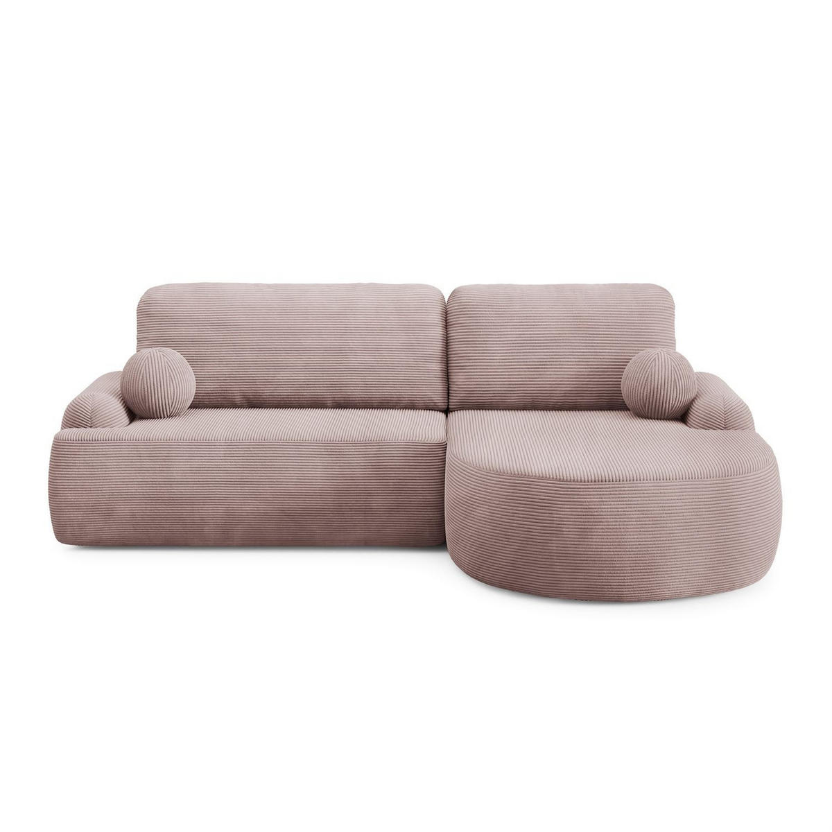 ECKSOFA CLEO II mit Schlaffunktion Version Rechte Poso 145 - Rosa, Textil (264/172cm) - Lookway