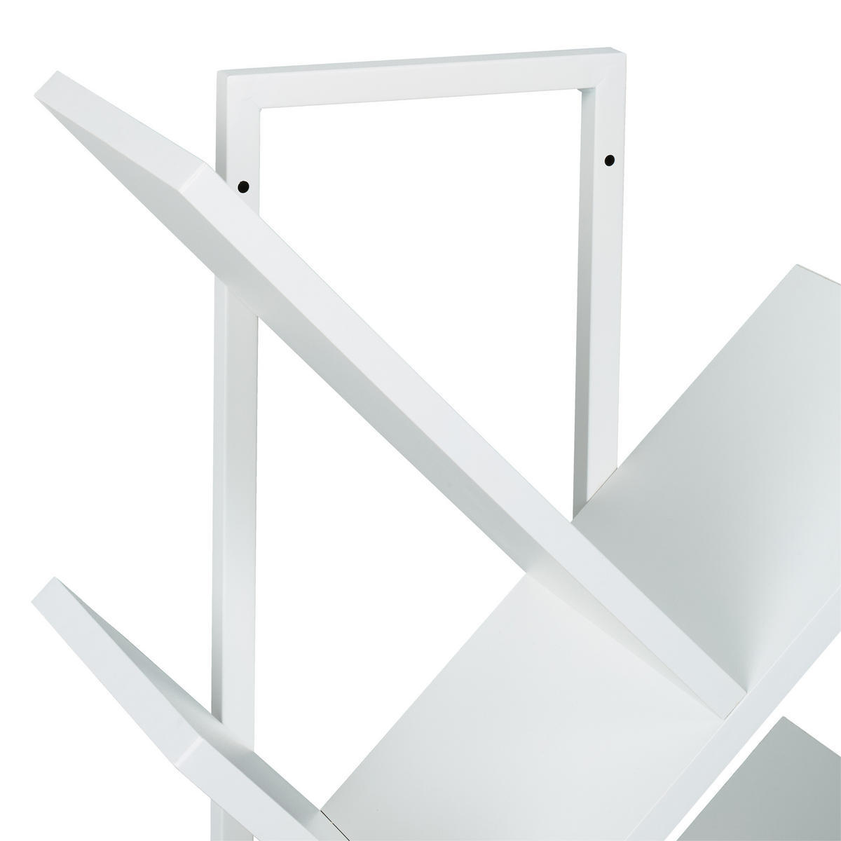 BÜCHERREGAL - Weiß, Holzwerkstoff/Metall (40/71/21.5cm) - Relaxdays
