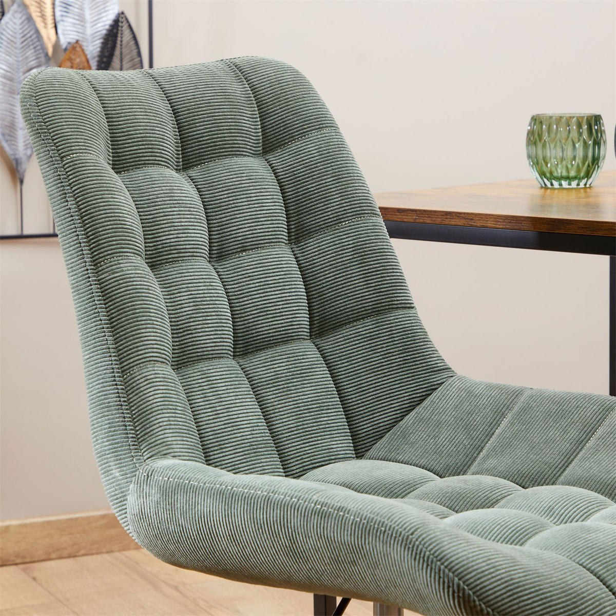 DREHSTUHL VASILO - Grün, Textil (54/80/61cm) - IDIMEX