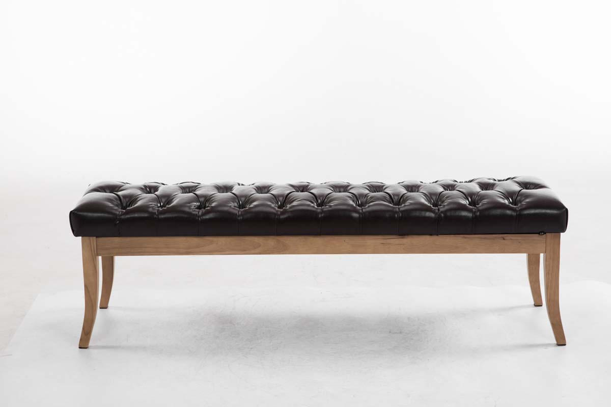 SITZBANK Cannes Kunstleder Braun Hellbraun - Braun, Leder (150/46/38cm) - DELUKE