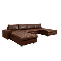 WOHNLANDSCHAFT VERONA U-Form mit Schlaffunktion, Bettkasten und Wellenfederung – Großzügiges Ecksofa 387 cm - Braun, Kunststoff (387/85/213cm) - Wohnideebilder