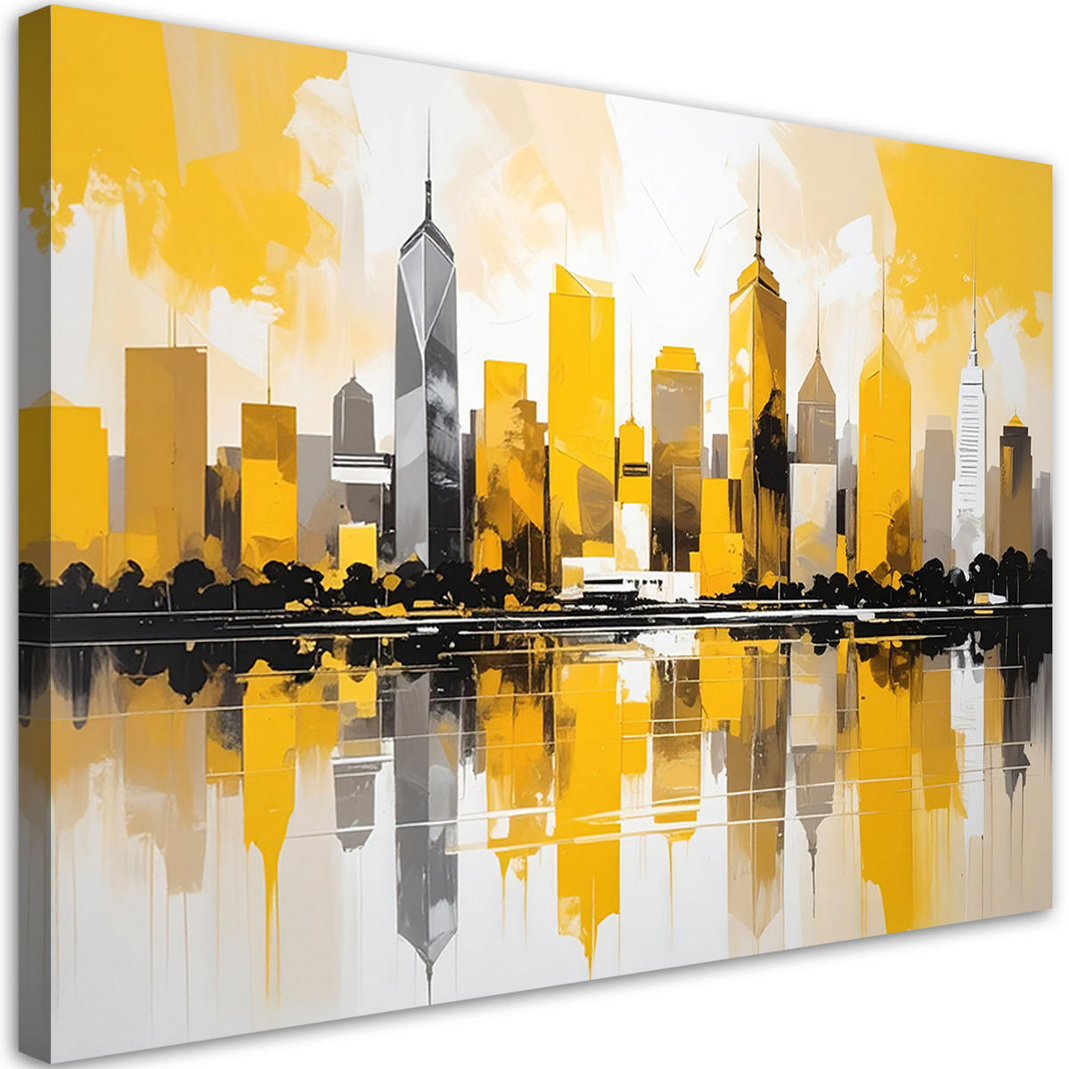 LEINWANDBILD Städte & Architektur 120x80cm - Gelb, Textil (120/80cm) - Feeby