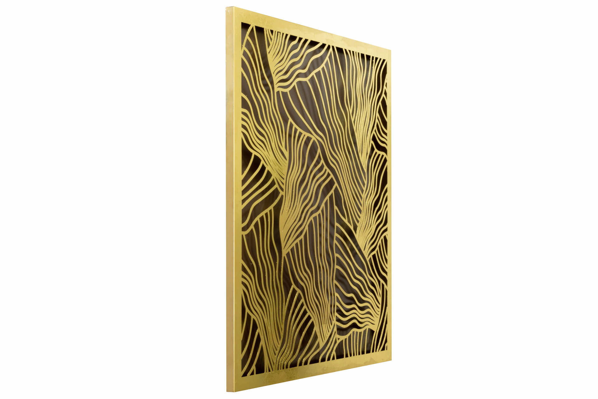 METALLBILD Gold 80/80 cm - Goldfarben, Metall (3/80cm) - KUNSTLOFT