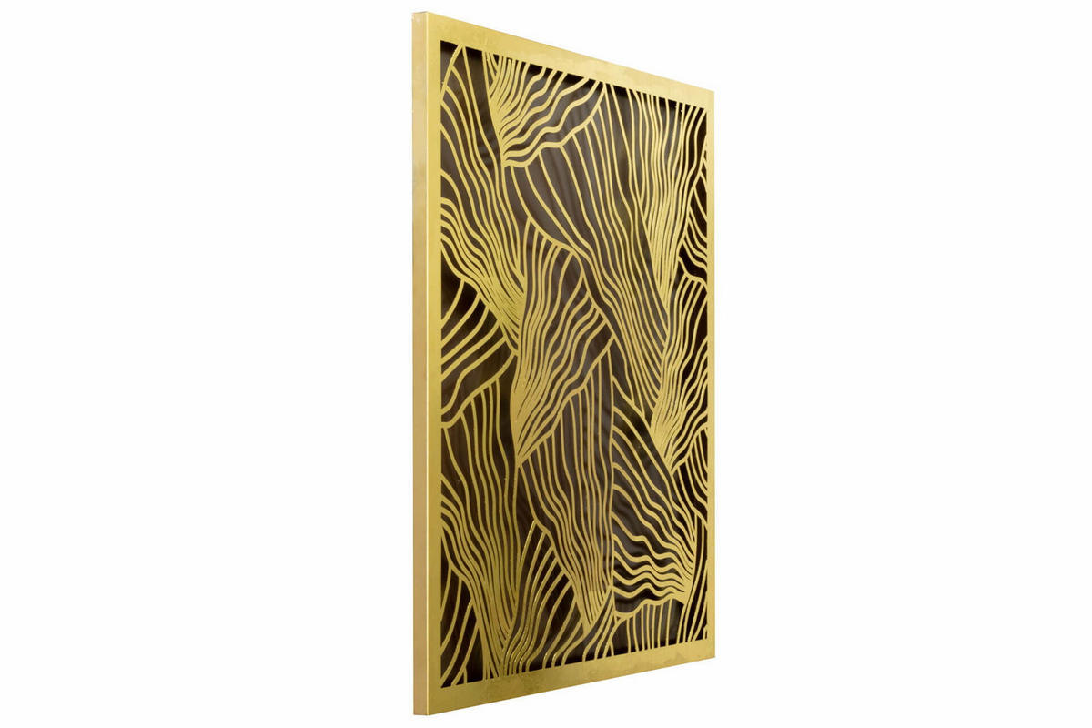 METALLBILD Gold 80/80 cm - Goldfarben, Metall (3/80cm) - KUNSTLOFT