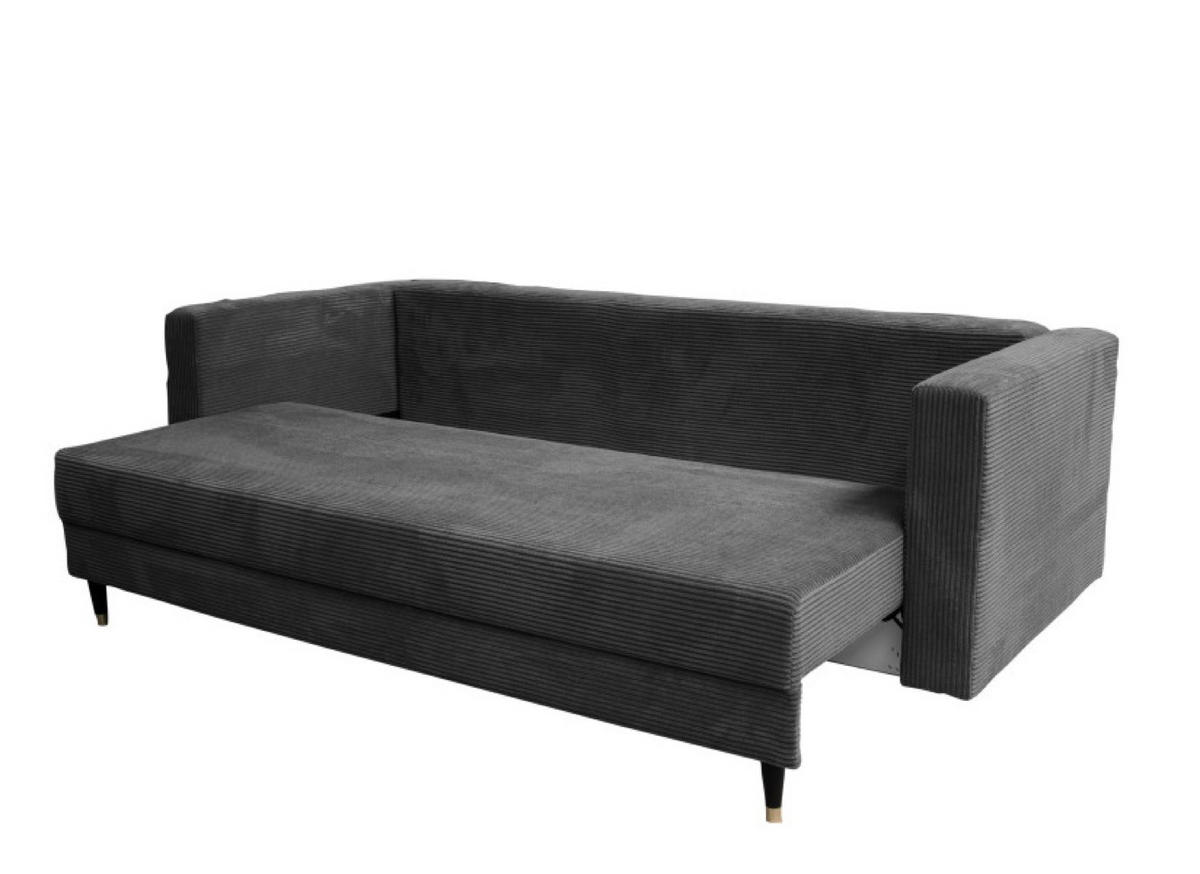 SOFA Grau SONTI Ausziehbar - Grau, Textil (232/93/96cm) - Sepro Meble