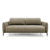 SCHLAFSOFA Neva Beige Velours 234 cm - Beige/Schwarz, Textil/Metall (234/90/100cm) - Selsey