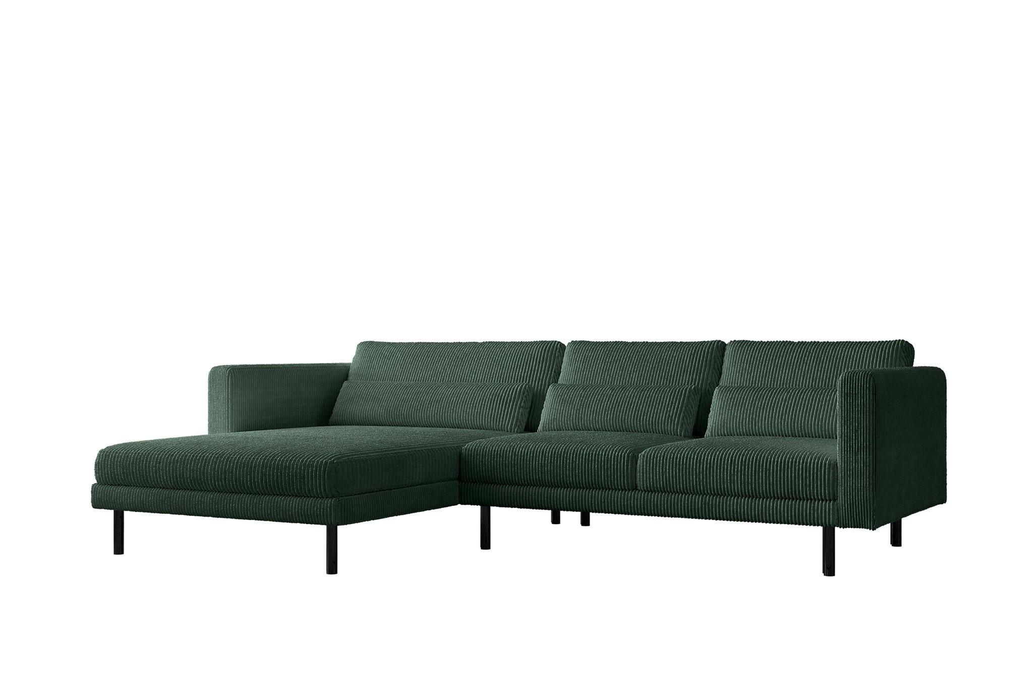 ECKSOFA Agada In Poso - Grün, Holzwerkstoff/Textil (281/174cm) - Fun Möbel