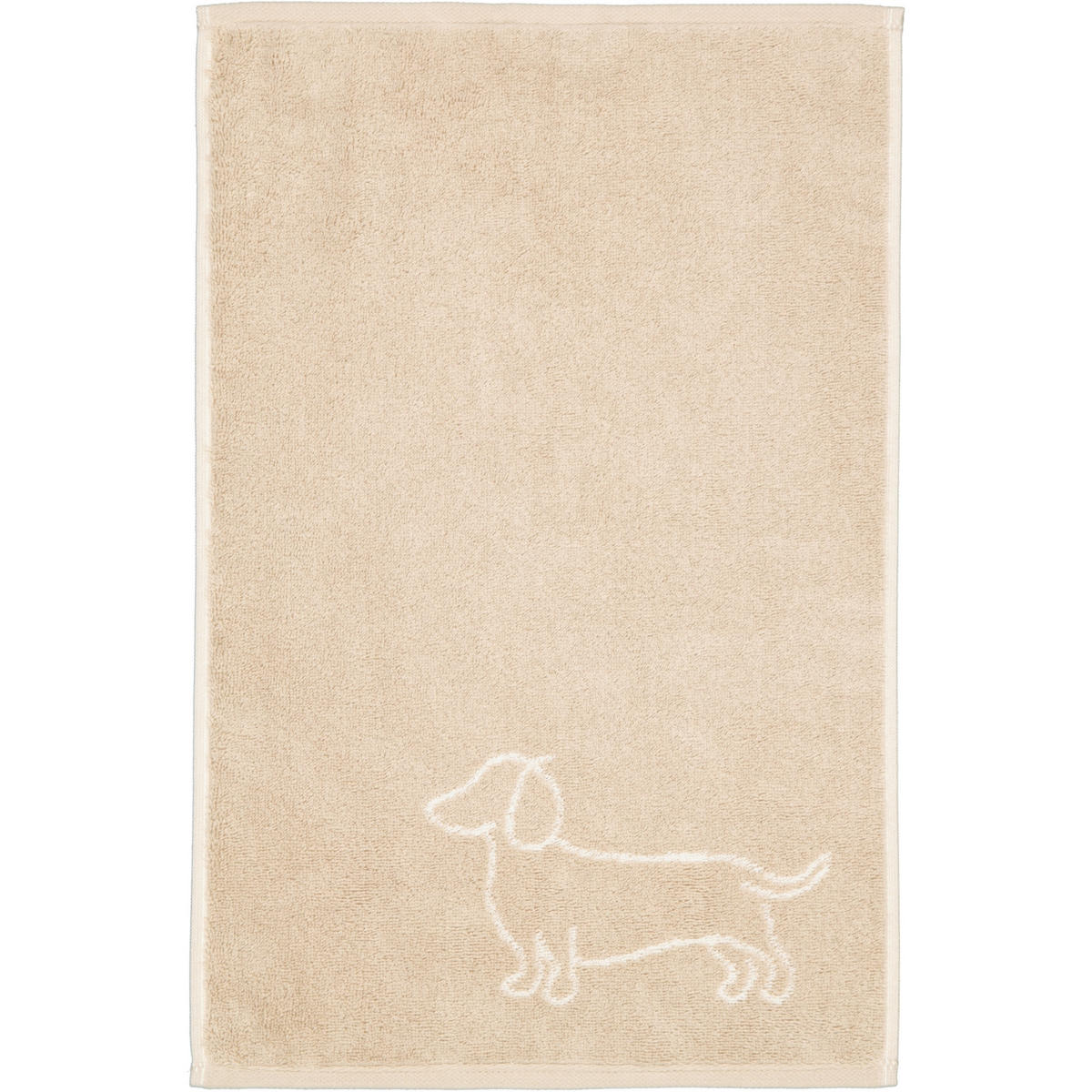 GÄSTETUCH WE LOVE DOGS COMPANION 6248 NATUR-BEIGE - 33 - Beige, Textil (30/50cm) - Cawoe