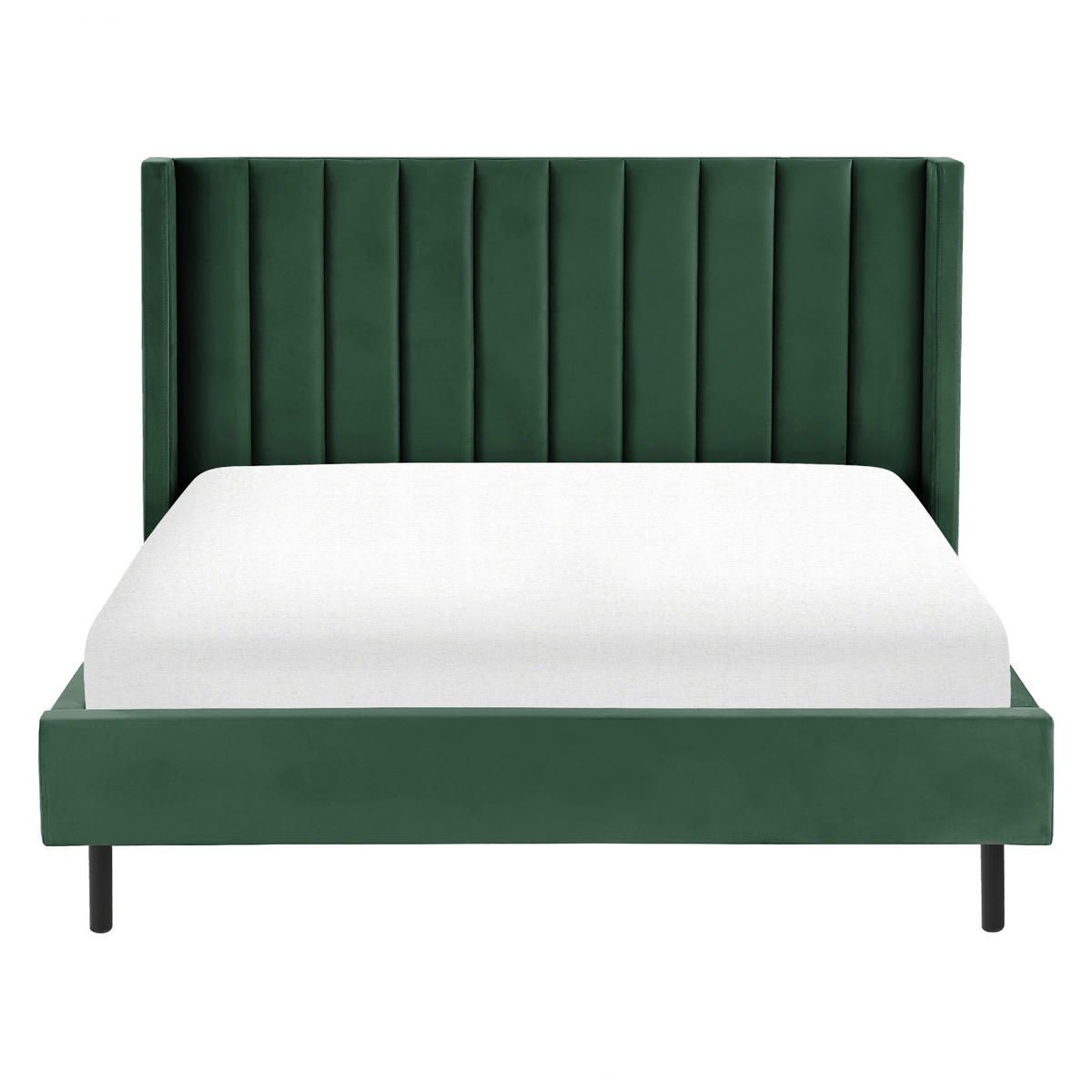 BETT mit Lattenrost 160x200 cm Grün Villette - Grün, Textil (160/200cm) - Beliani