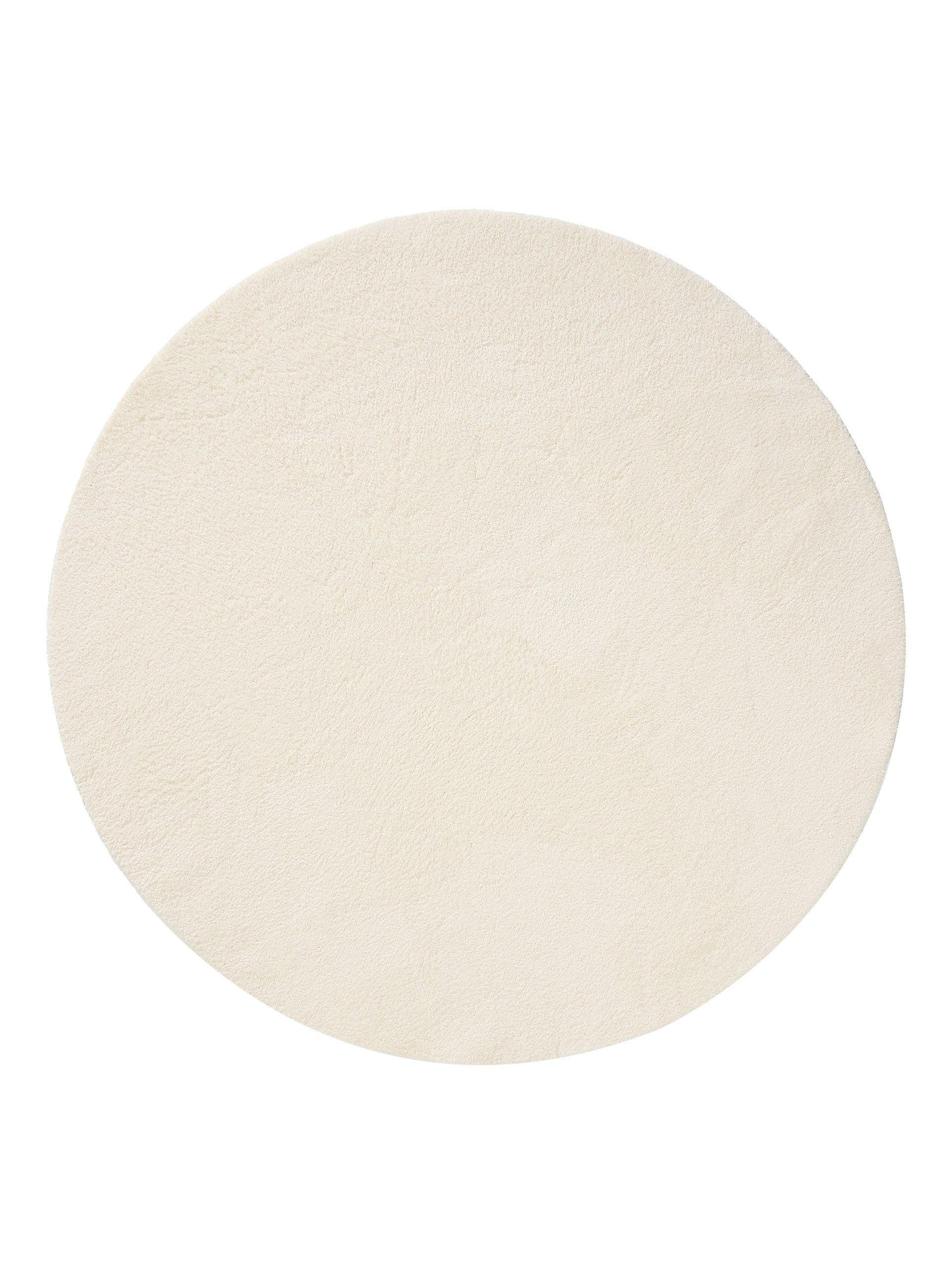 HOCHFLORTEPPICH rund Soda Weiß ø 120 cm rund - Weiß, Textil (120/120cm) - benuta Nest
