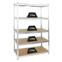 SCHWERLASTREGAL Ragnar 180x120x60 cm Fachlast 175 kg Verzinkt - Silberfarben, Metall (120/180/60cm) - PROREGAL