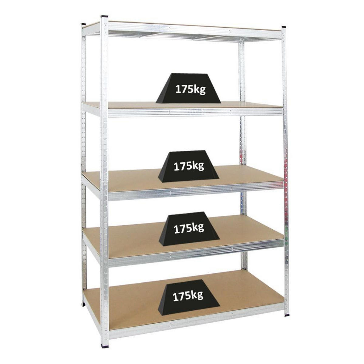 SCHWERLASTREGAL Ragnar 180x120x60 cm Fachlast 175 kg Verzinkt - Silberfarben, Metall (120/180/60cm) - PROREGAL