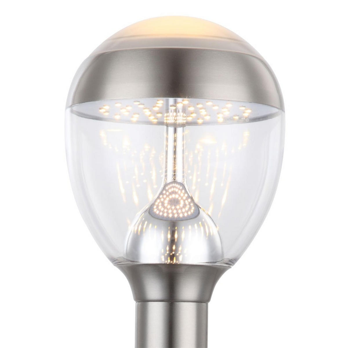 LED AUSSENLEUCHTE Callisto Edelstahl Silber - Silberfarben, Metall (17/17/59cm) - Globo Lighting