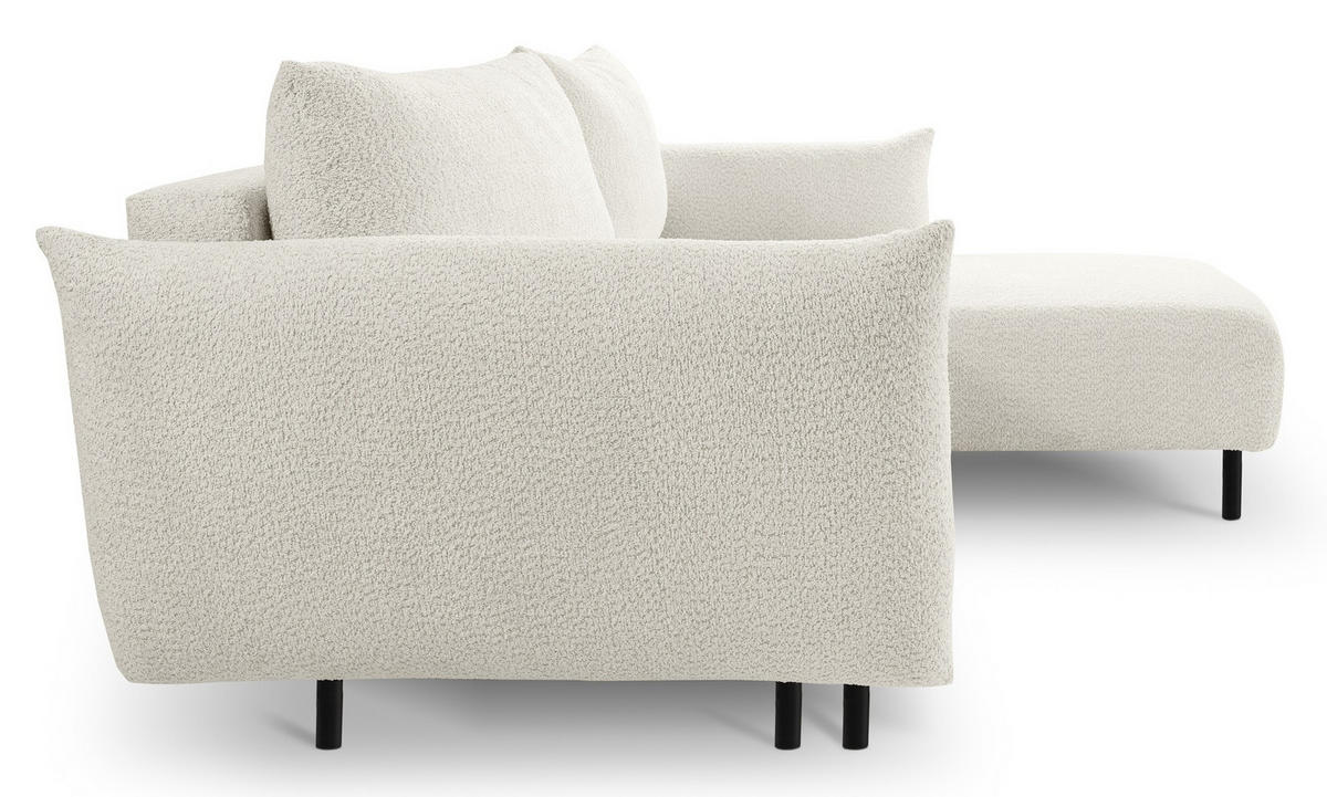 ECKSOFA Creme DELI Mit Schlaffunktion Rechts - Beige, Textil (257/171cm) - Sepro Meble
