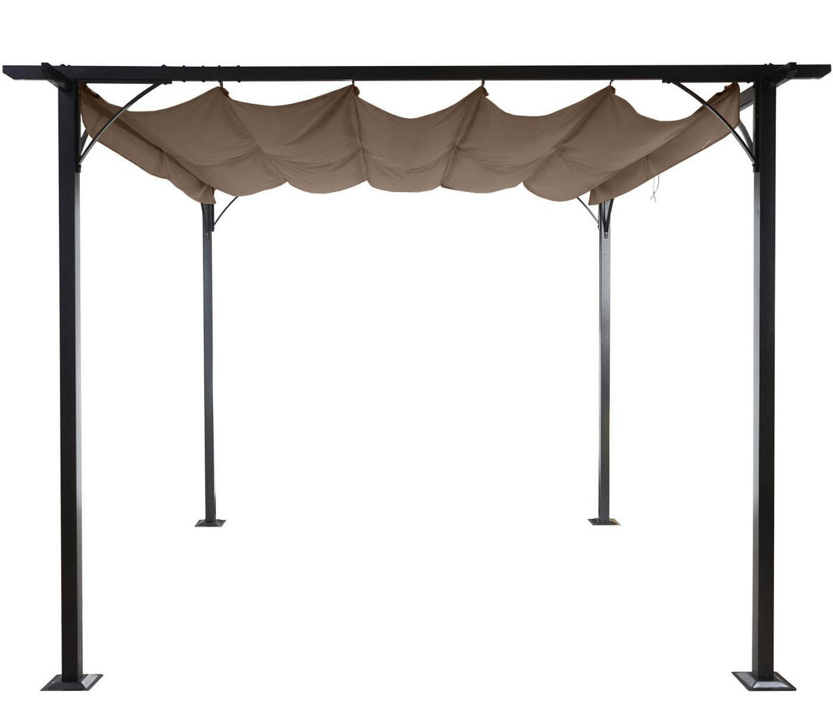 PERGOLA 232x300x300cm Taupe-Braun - Taupe, Metall (300/232/300cm) - BERLINLODGE