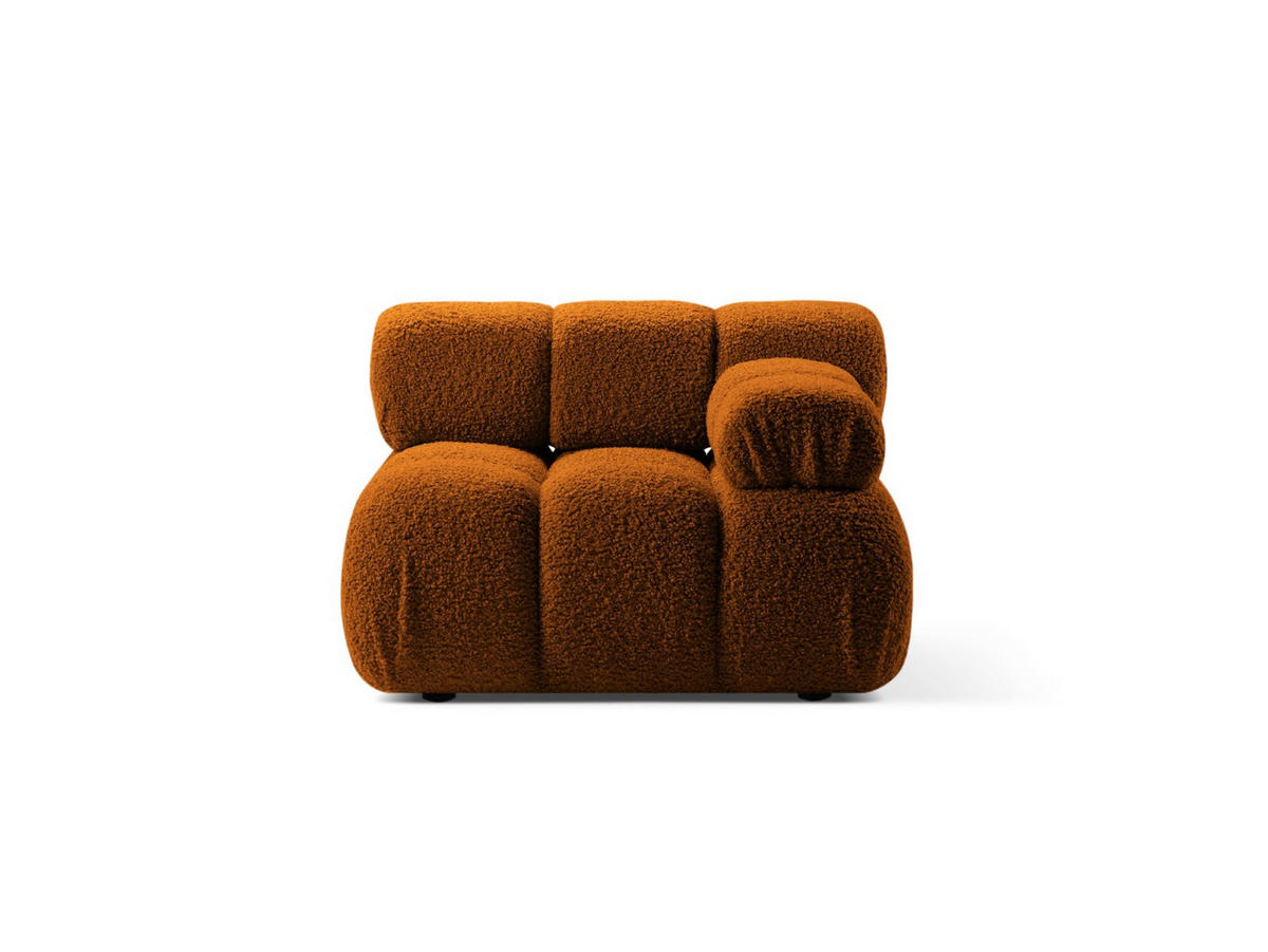 MODUL rechts Bellis aus Boucle ziegelrot - Orange, Textil (94/70/94cm) - Micadoni