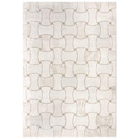 TEPPICH Alin Mimbre Mazovia 120x170cm Beige Creme Abstrakt Kurzflor - Beige, Textil (120/170cm) - Mazovia