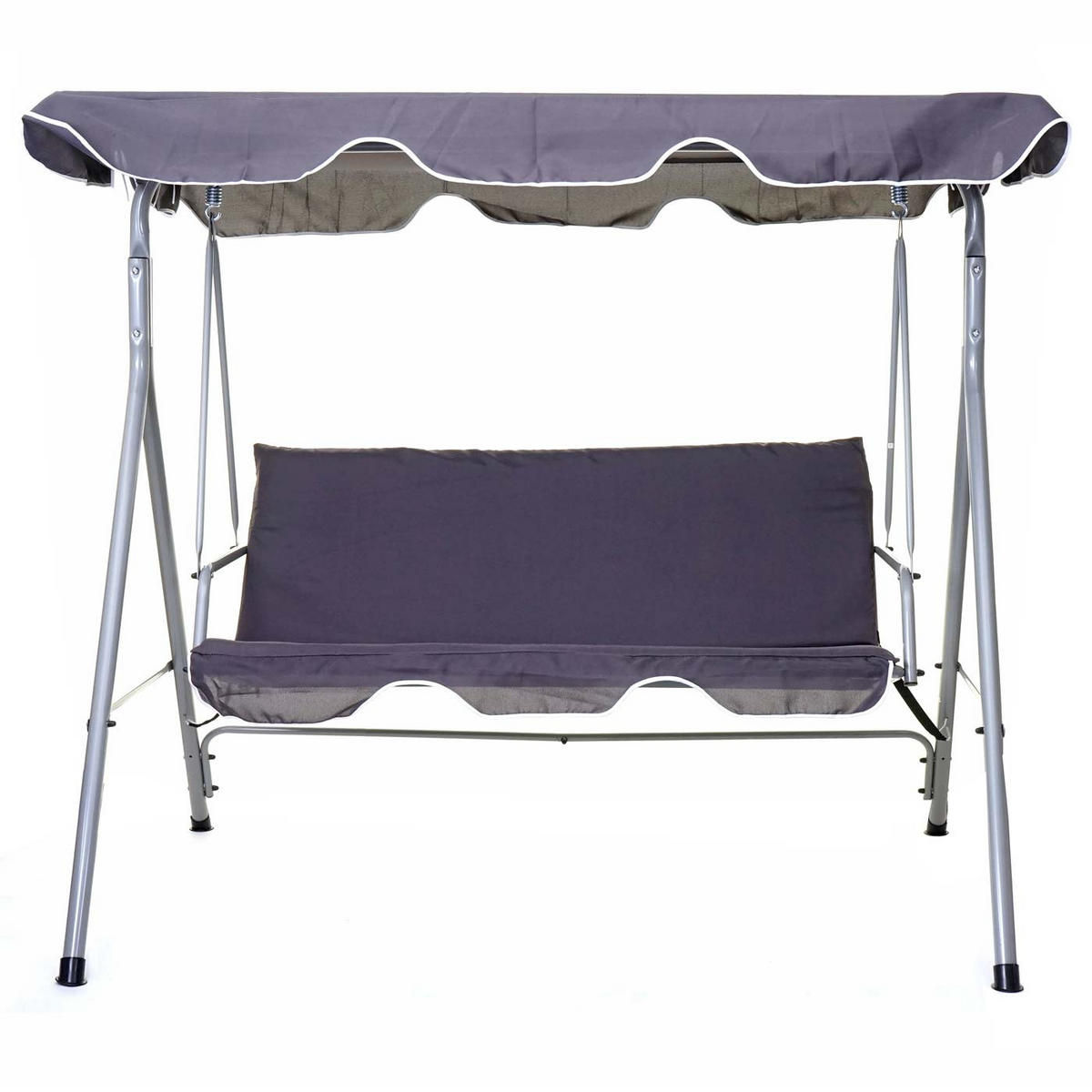 HOLLYWOODSCHAUKEL Grau - Grau, Metall (185/197/113cm) - MCW