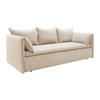 SOFA 3-Sitzer mit Schlaffunktion - Feincord - Beige - TEODORA - Beige, Textil (218/89/105cm) - Vente-Unique