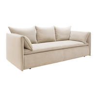 SOFA 3-Sitzer mit Schlaffunktion - Feincord - Beige - TEODORA - Beige, Textil (218/89/105cm) - Vente-Unique