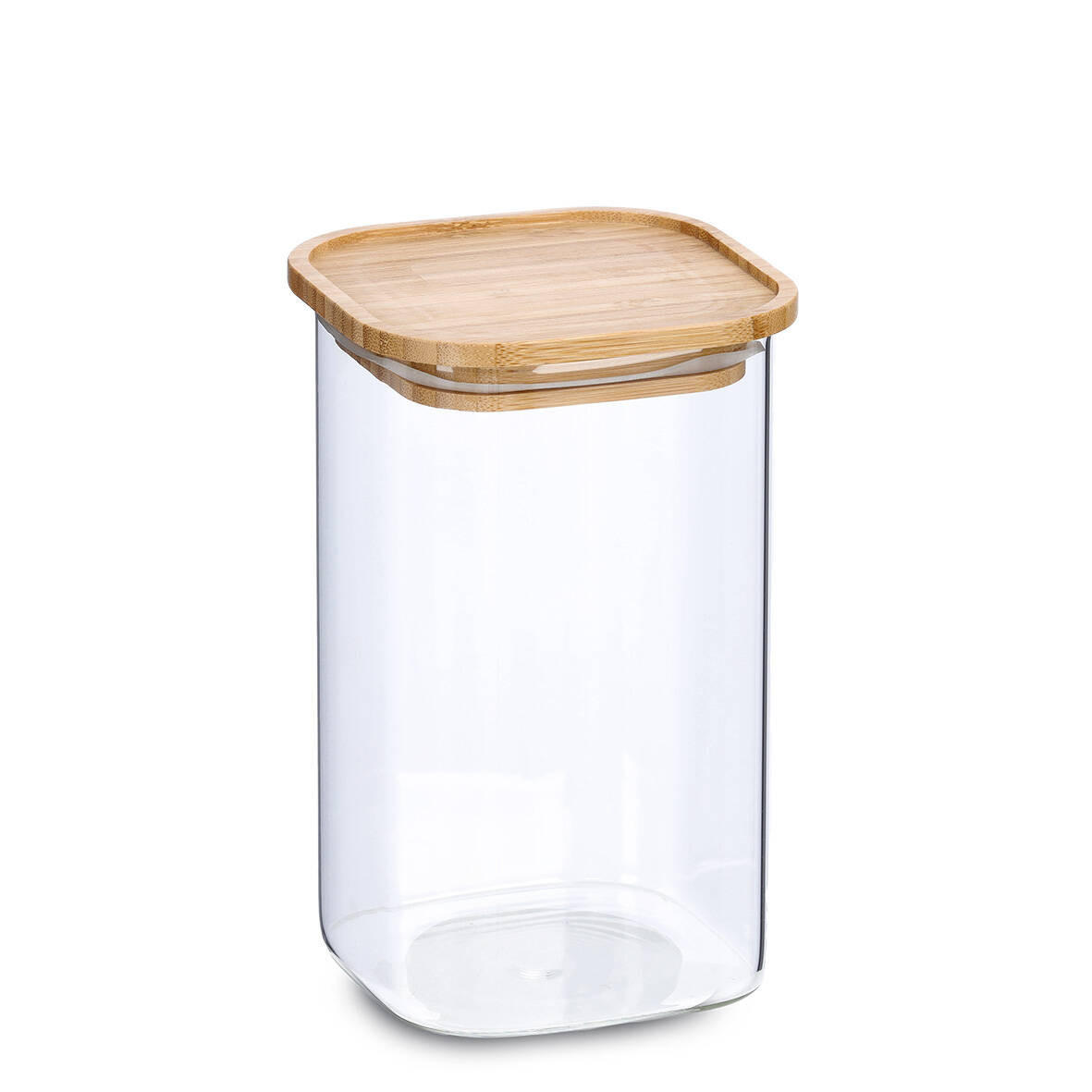 GLASBEHÄLTER Bambusdeckel 1400 ml - Transparent, Glas (11.2/18/11.2cm)